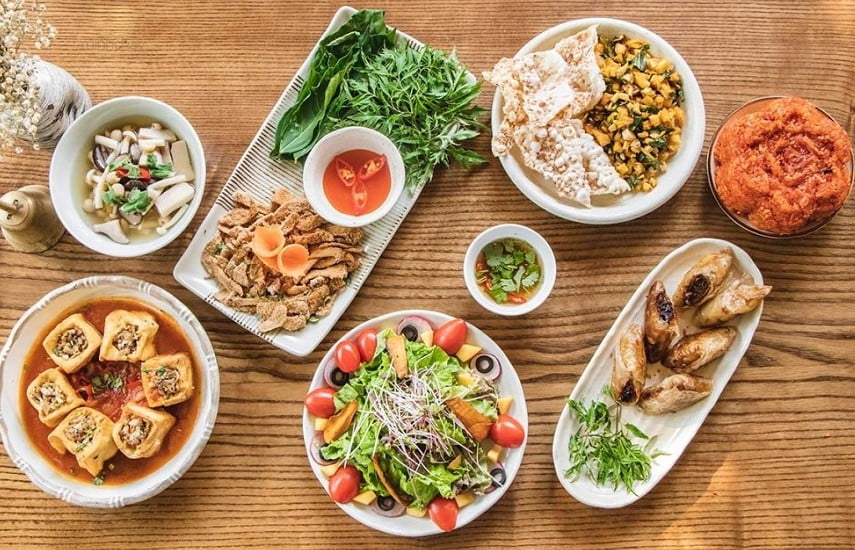thực đơn mâm cỗ chay